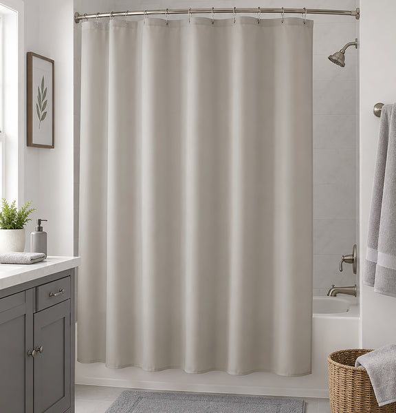 70" x 72" - Taupe PEVA Shower Curtain Liner Waterproof