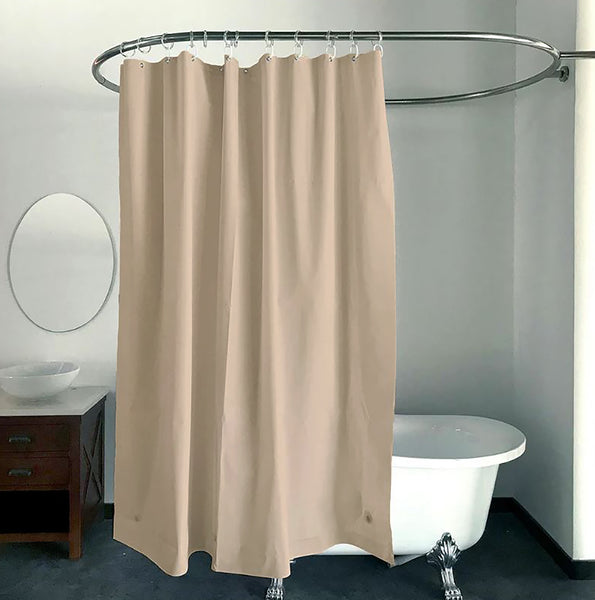 70" x 72" - Taupe Vinyl Shower Curtain Liner Waterproof