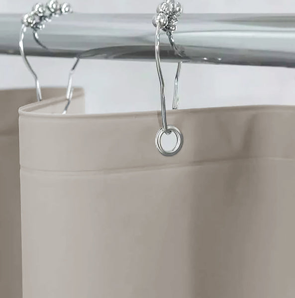 70" x 72" - Taupe PEVA Shower Curtain Liner Waterproof