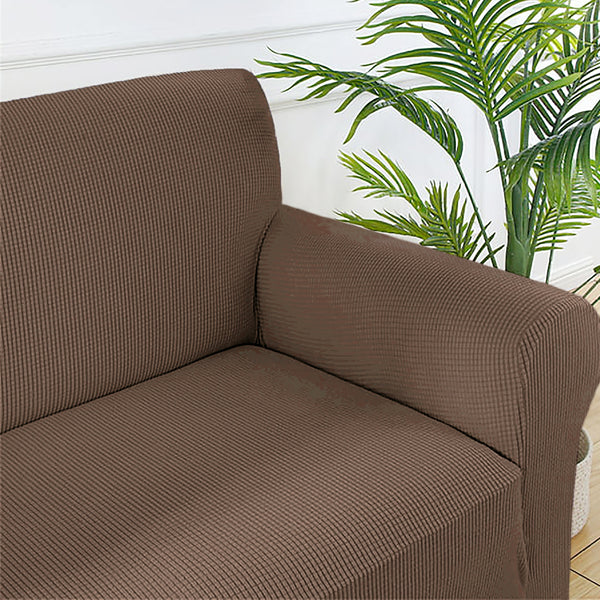 Taupe 3-Piece Set 4-Way Stretch Slipcover Sofa Loveseat & Armchair Cover Protector