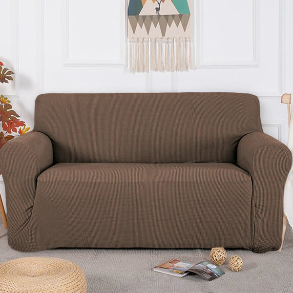 Taupe 3-Piece Set 4-Way Stretch Slipcover Sofa Loveseat & Armchair Cover Protector