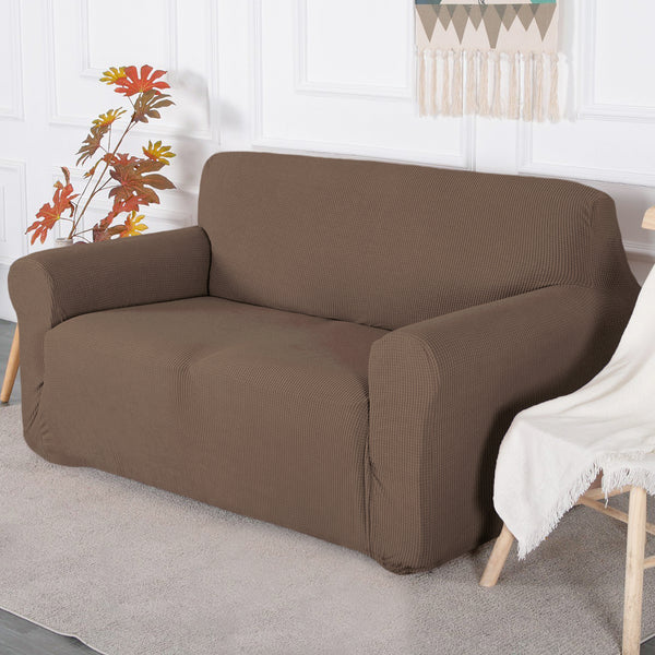 Taupe 3-Piece Set 4-Way Stretch Slipcover Sofa Loveseat & Armchair Cover Protector