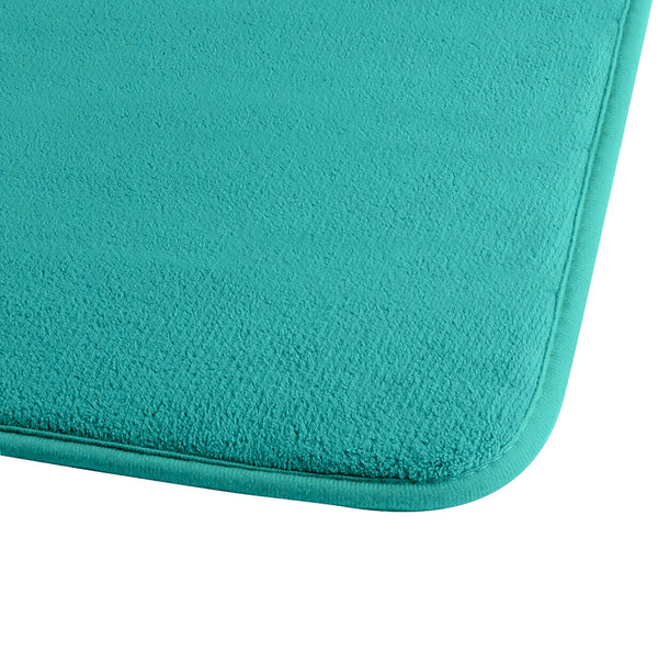 3 Piece Teal Ultra Soft Thick Memory Foam Non-Slip Absorbent Bathroom Bath Mat Set