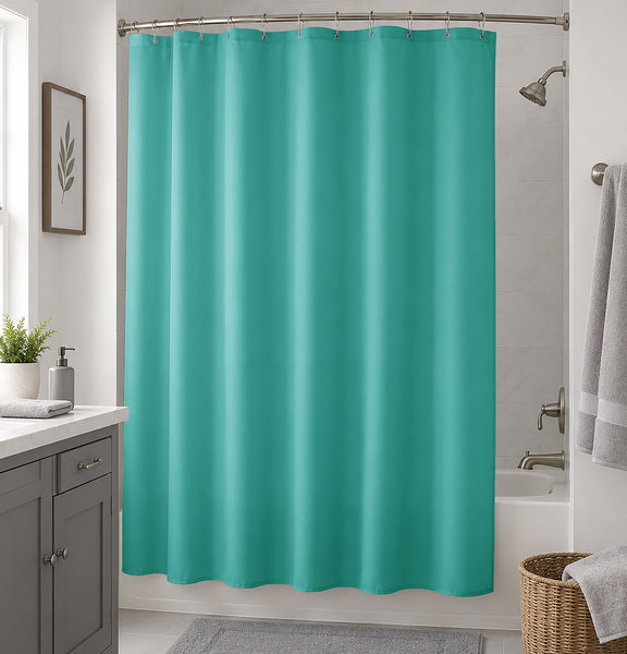 70" x 72" - Turquoise Blue PEVA Shower Curtain Liner Waterproof