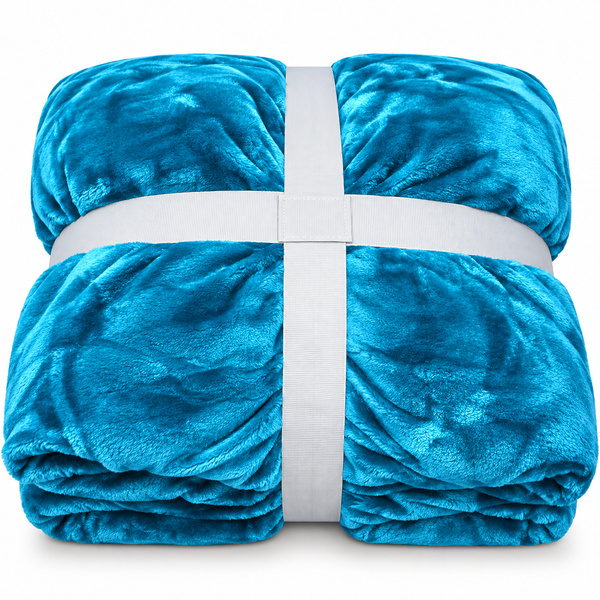 Solid Turquoise Blue Ultra Plush Fleece Ultra Soft Warm Cozy Bed Blanket