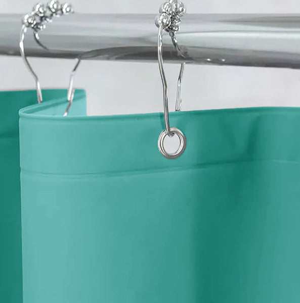 70" x 72" - Turquoise Blue PEVA Shower Curtain Liner Waterproof