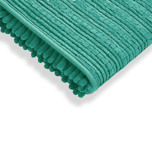 2 Piece Set Turquoise Soft Cozy Plush Chenille Bath Mat Bathroom Rug