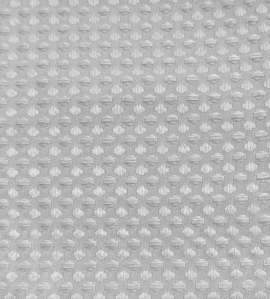 Silver Grey Modern Waffle Textured Fabric Woven Dot Pattern Grommet Bathroom Premium Thick Shower Curtain