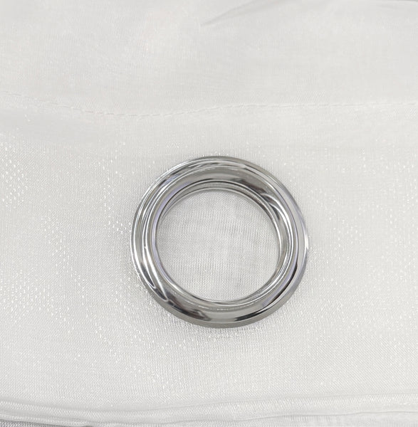 White Sheer Light Filtering Grommet Window Curtain Panel Set - 120" Long