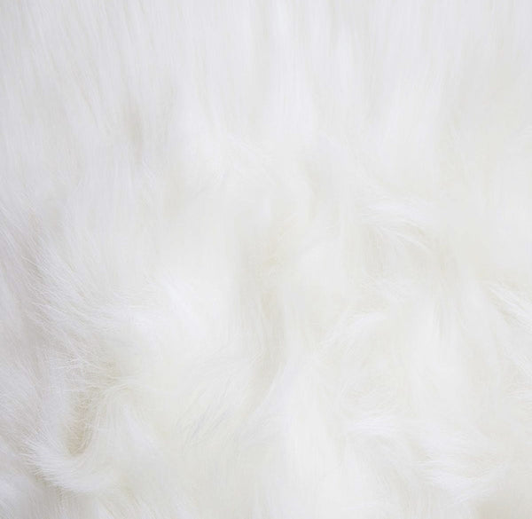 3x3 Feet Round White Faux Fur Sheepskin Soft Plush Fuzzy Rug