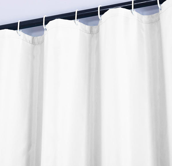 71" x 71" - White PEVA Shower Curtain Liner Waterproof & Plastic Rings