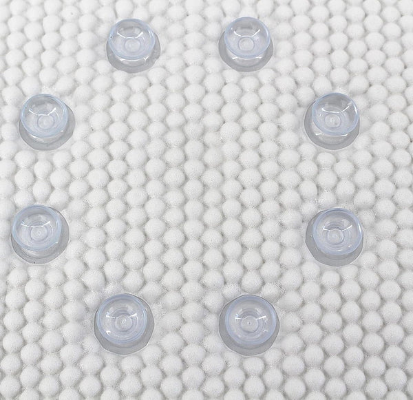 White Non-Slip Foam Bathtub Shower Mat With Suction Cups
