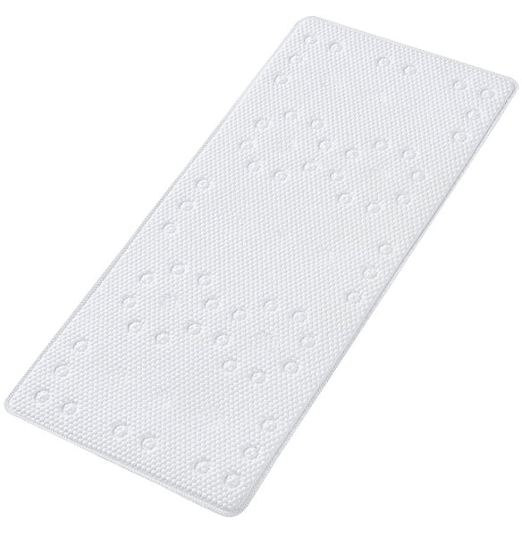 White Non-Slip Foam Bathtub Shower Mat With Suction Cups