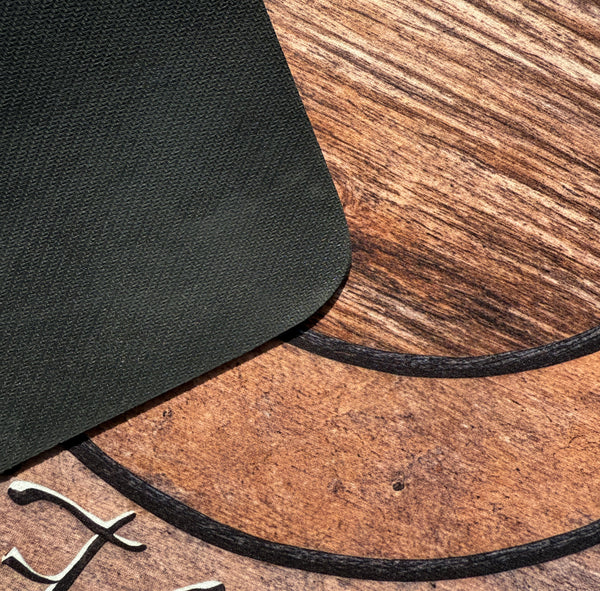 30"x19" - Brown Half-Circle Non-Slip Rubber Washable Low-Pile Indoor Outdoor Entrance Door Mat