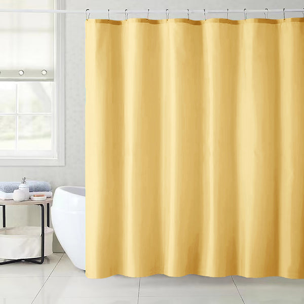 70" x 72" - Yellow Vinyl Shower Curtain Liner Waterproof