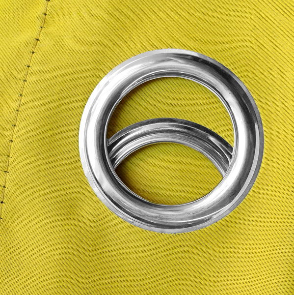 2 Piece Solid Bright Yellow Blackout Grommet Curtain Panel Set - 84" Long