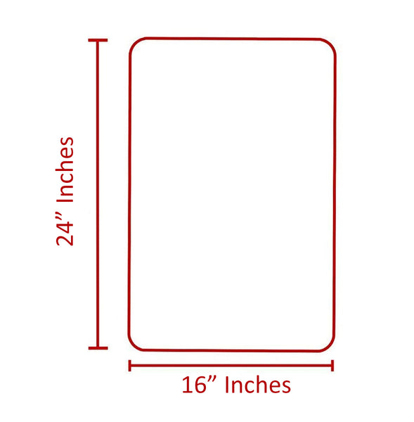 24"x16" - Hot Pink Large Soft Cozy Plush Chenille Bath Mat Bathroom Rug