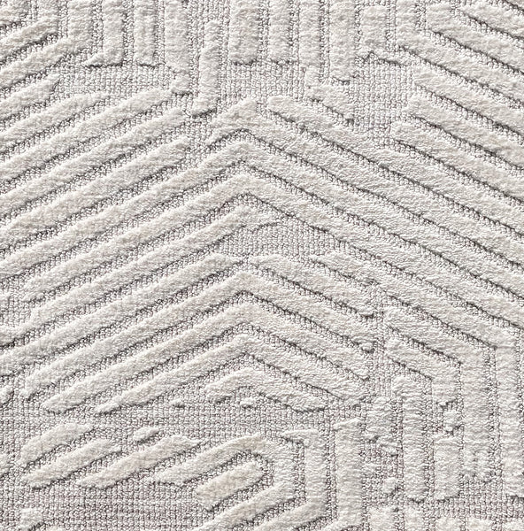 2x3 Ivory Light Cream Geometric Abstract Soft Pile Boho Minimal Door Mat Area Rug