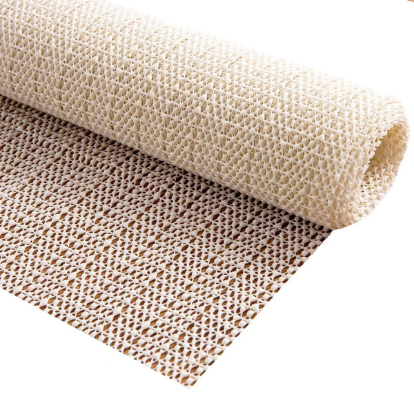 CUSTOMIZABLE Beige Non Slip Strong Hold Firm Grip Rug Pad (0.125")