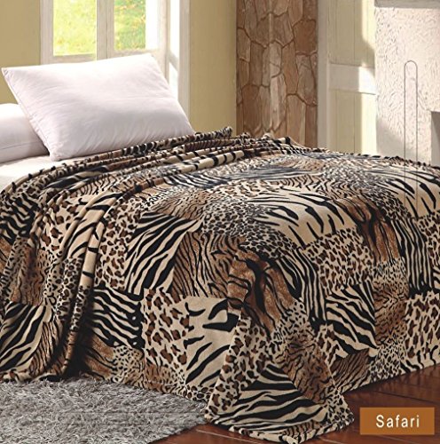 Home Must Haves MicroPlush Printed Blanket Safari (King) … 