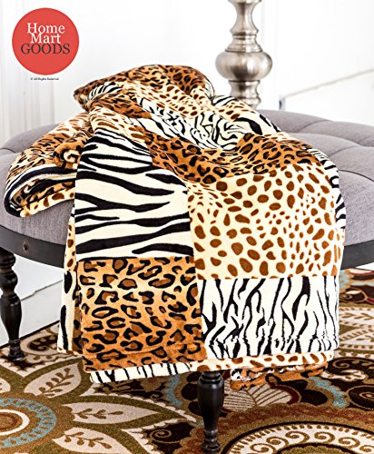 Home Must Haves MicroPlush Printed Blanket Safari (King)