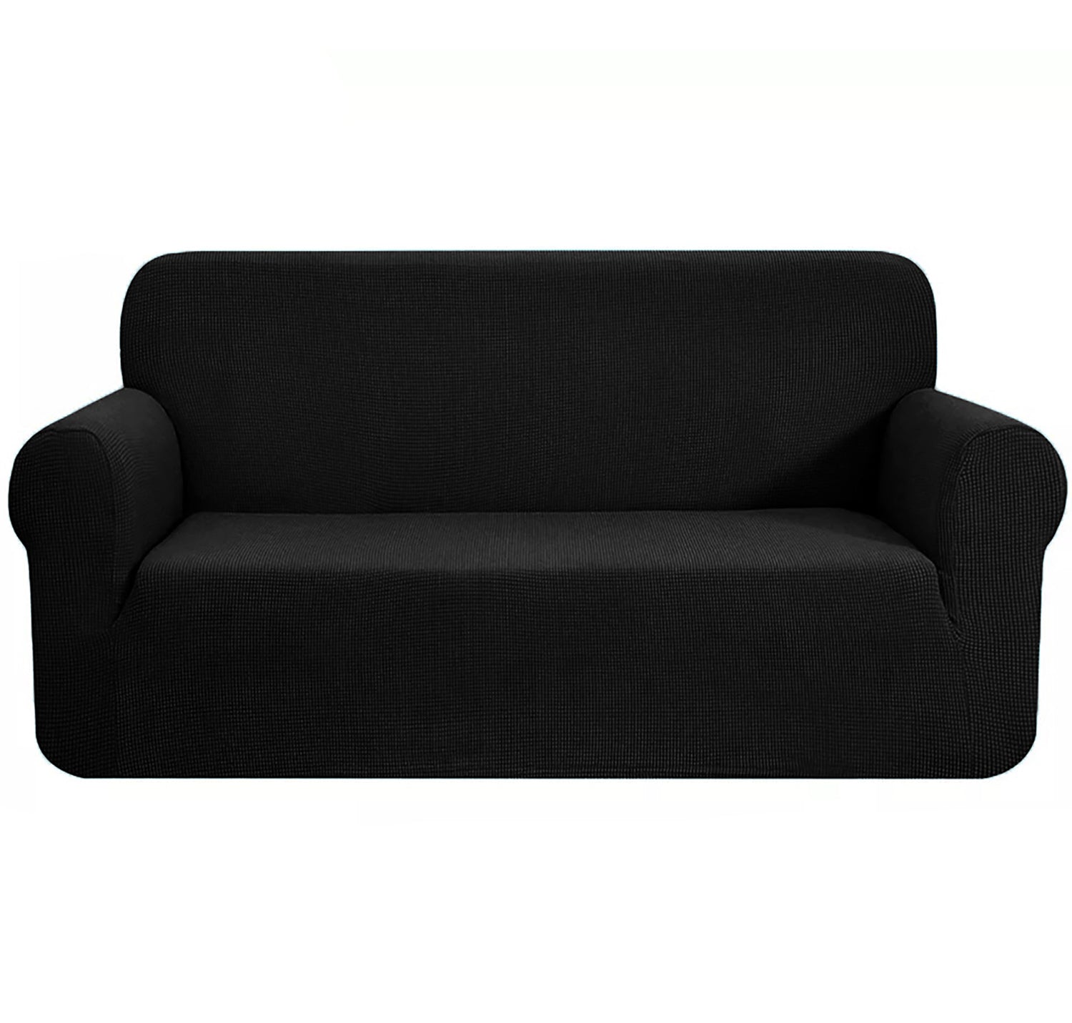 Black 2-Piece Set Slipcover Sofa & Loveseat Cover Protector 4-Way Stretch Elastic