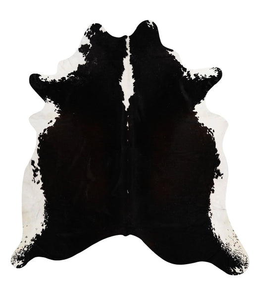 6' x 7' Feet Black White Belly Cowhide Handmade Soft Large Cow Hide Cow Skin Leather Animal Area Rug