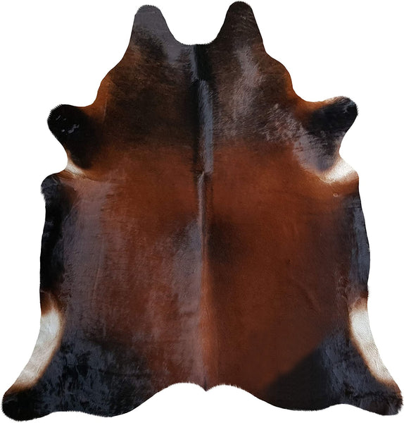 6' x 7' Feet Chocolate Brown Cowhide Handmade Soft Large Cow Hide Cow Skin Leather Animal Area Rug