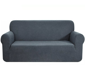 Dark Grey 2-Piece Set Slipcover Sofa & Loveseat Cover Protector 4-Way Stretch Elastic