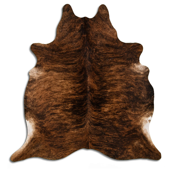 6' x 7' Feet Dark Brindle Cowhide Handmade Soft Large Cow Hide Cow Skin Leather Animal Area Rug