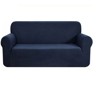 Navy Blue 2-Piece Set Slipcover Sofa & Loveseat Cover Protector 4-Way Stretch Elastic
