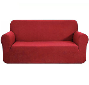 Red 2-Piece Set Slipcover Sofa & Loveseat Cover Protector 4-Way Stretch Elastic