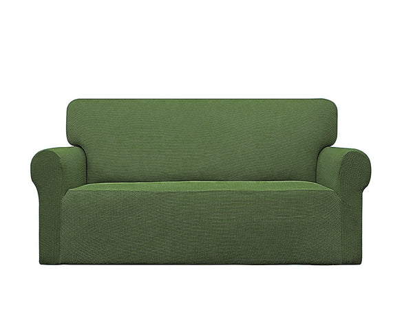 Sage Green 2-Piece Set Slipcover Sofa & Loveseat Cover Protector 4-Way Stretch Elastic
