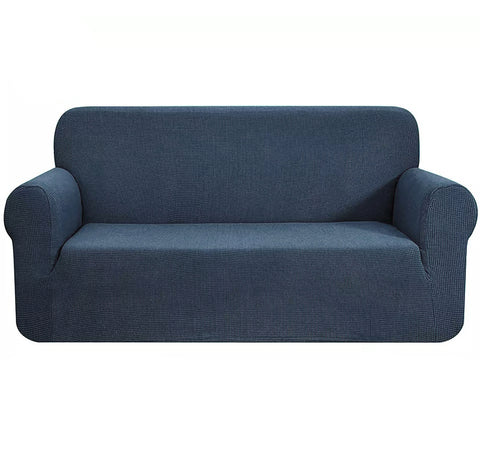Slate Blue 2-Piece Set Slipcover Sofa & Loveseat Cover Protector 4-Way Stretch Elastic