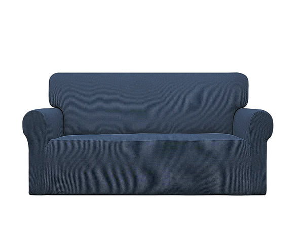 Slate Blue 2-Piece Set Slipcover Sofa & Loveseat Cover Protector 4-Way Stretch Elastic
