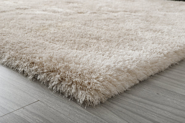 9' x 12' Beige Solid Thick Super Soft Shaggy Shag Area Rug