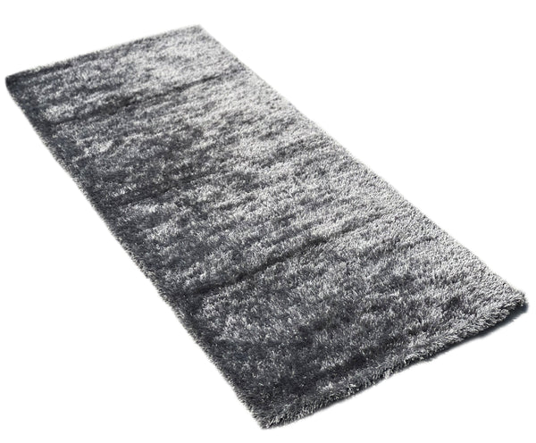 2' x 5' Feet Grey Shimmer Shag Shaggy Reversible Soft Solid Color Area Rug