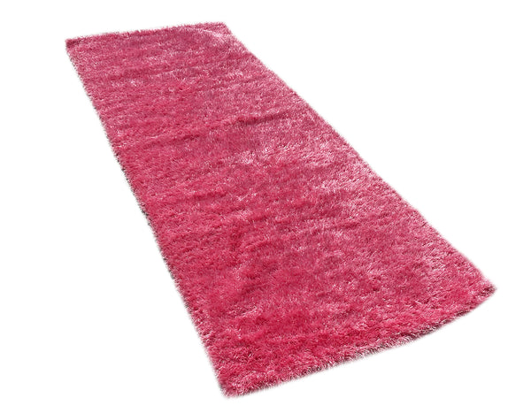 2' x 5' Feet Light Pink Shimmer Shag Shaggy Reversible Soft Solid Color Area Rug