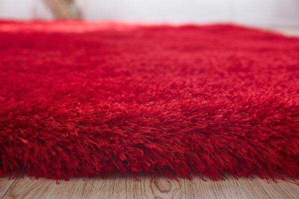 5' x 7' Red Thick Dense Pile Super Soft Living Room Bedroom Shaggy Shag Area Rug