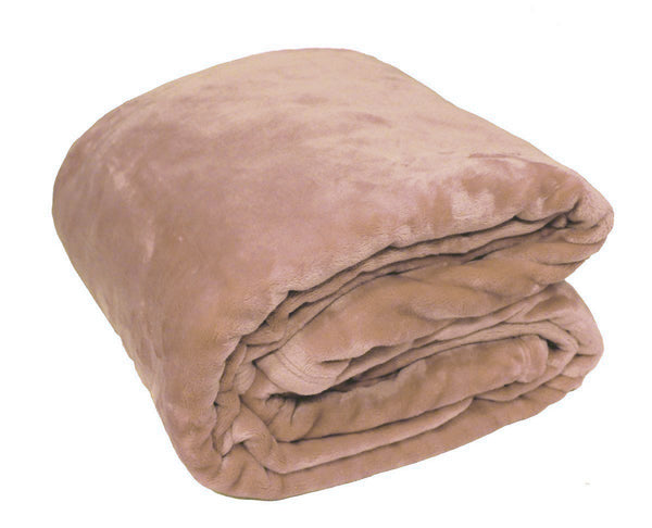 Taupe 100% Polyester Solid Color Flannel Luxury Soft Micro-Fleece Ultra Plush Solid Throw Blanket Bedding