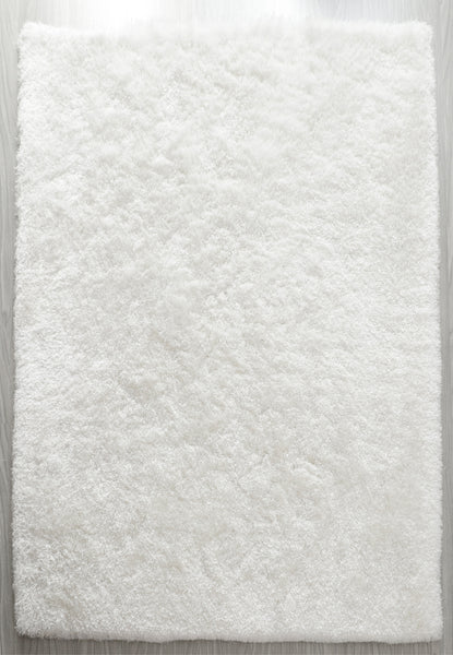 9' x 12' White Solid Thick Super Soft Shaggy Shag Area Rug